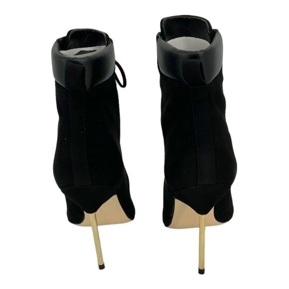 Good American Scandal Lace Up High Heel Booties Black Size 8.5 NWT $275 MSRP - Picture 6 of 8